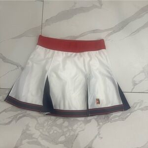 Nike | Skirts | Nike Court Drifit Slam Tennis Skirt Womens Size Small  Da47410 White Red Blue | Poshmark